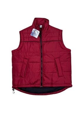 MARLBORO NWT Cigarettes Vintage Red Winter Puffer Parka Vest Mens Small